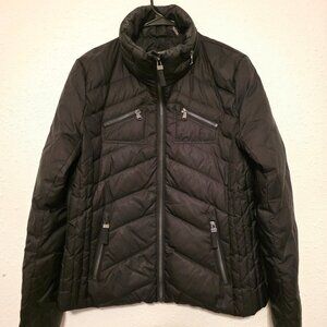😍 MARC NEW YORK Black Fitted Puffer Jacket w/ Hidden Hood Size M